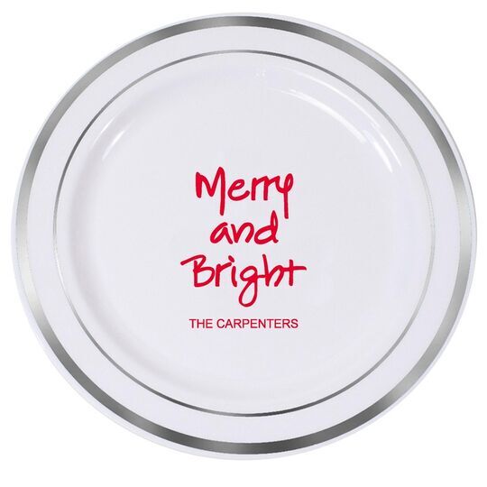 Studio Merry and Bright Premium Banded Plastic Plates